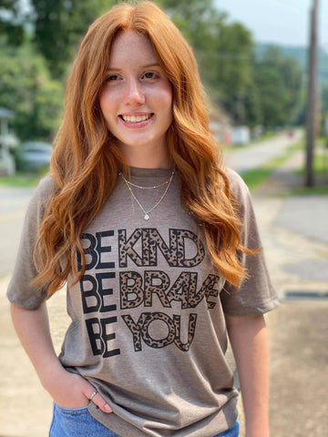 Be Kind Be Brave Be You Collar T-Shirt for Women - More Than Just a T-Shirt, IT'S A STATEMENT