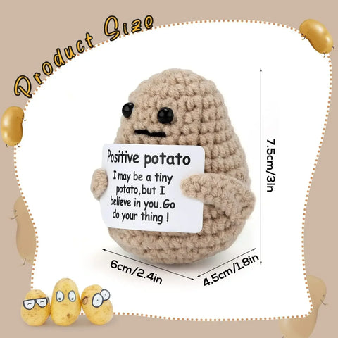 Pocket Wool Potato Hug Mini Handmade Plush Knitted Doll