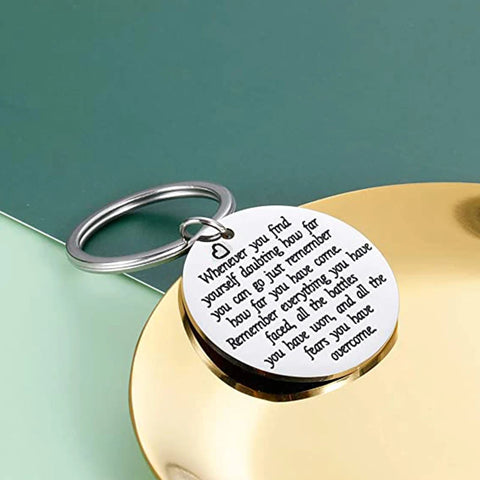 "AirTag Keychain – Encouragement Sobriety Keychain *Awareness *Inspirational *Stay Strong Gift