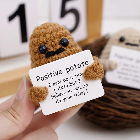 Pocket Wool Potato Hug Mini Handmade Plush Knitted Doll