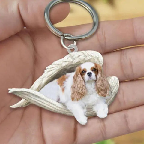 Dog Sleeping Angel Keychains