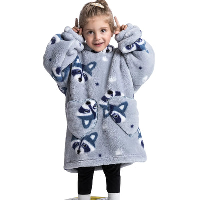 Anime Blanket Hoodie: Plush Oversized Velveteen Blanket Hoodie for Ultimate Comfort