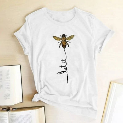 White Women T-Shirt - Let it BEE Women's T-shirt