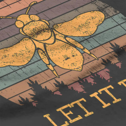 Flower Print Men's 'Let It Bee' T-Shirt