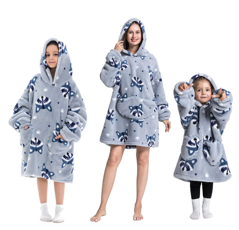 Anime Blanket Hoodie: Plush Oversized Velveteen Blanket Hoodie for Ultimate Comfort