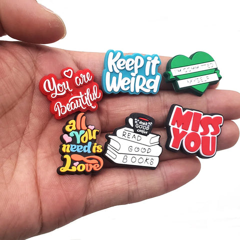 Shoe Decoration Clips: Motivational English Phrases Letter Charms for Clogs and Sandals - Shoe Accessories for Girls and Women Gifts