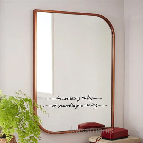 You Look Amazing Mirror Decal Vinyl Sticker – Inspirational Quote for Honeymoon Bedroom Decoration