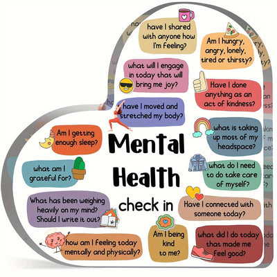 1pc Mental Health Check Scale, Colorful Mental Health Check Sign Gift