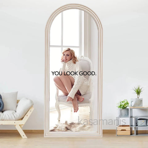 You Look Amazing Mirror Decal Vinyl Sticker – Inspirational Quote for Honeymoon Bedroom Decoration