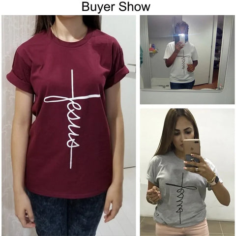 Best Women's T-Shirt Brands – Christian Cross Print Tops for Women