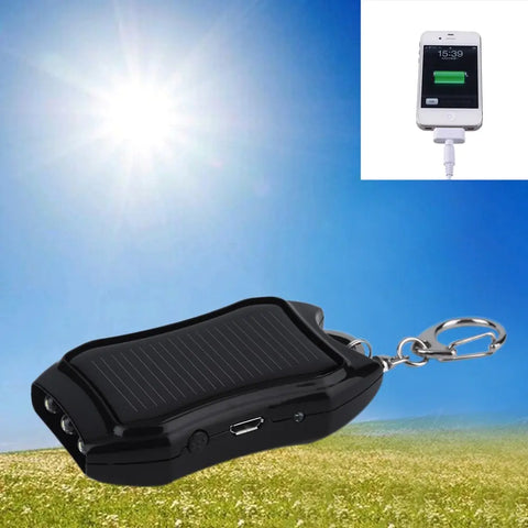 Solar Keychain Charger Mobile Power Supply Energy Saving Charger