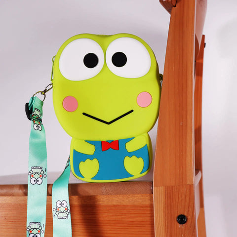 Frog Sling Bag: Ogi Mogi Toys Silicone Green Frog Shoulder Bag