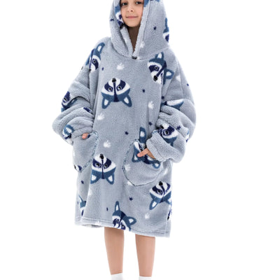 Anime Blanket Hoodie: Plush Oversized Velveteen Blanket Hoodie for Ultimate Comfort