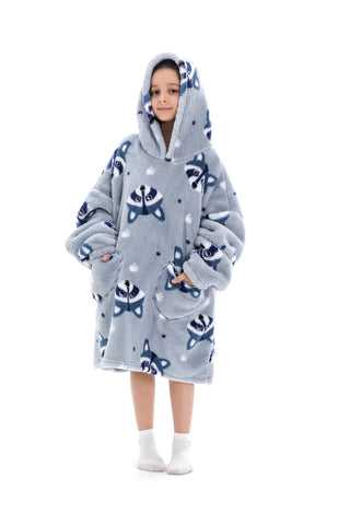 Anime Blanket Hoodie: Plush Oversized Velveteen Blanket Hoodie for Ultimate Comfort