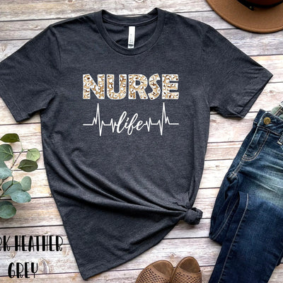 Leopard Nurse Life Shirt, Nurse Life Shirt, Nurse Shirts