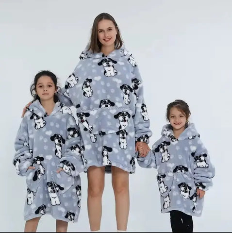 Anime Blanket Hoodie: Plush Oversized Velveteen Blanket Hoodie for Ultimate Comfort